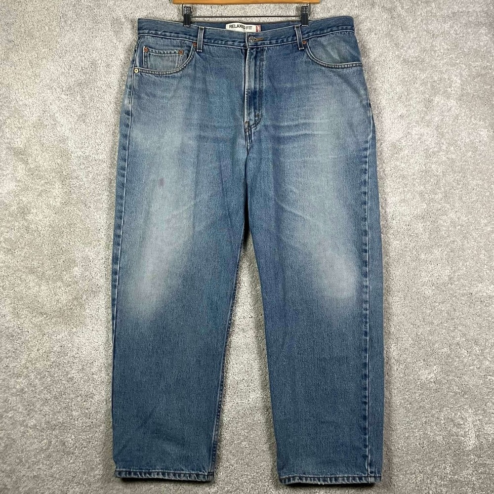 Vintage Levis 550 Jeans Mens 42x30 Blue Denim Tapered Medium Wash Relaxed Fit